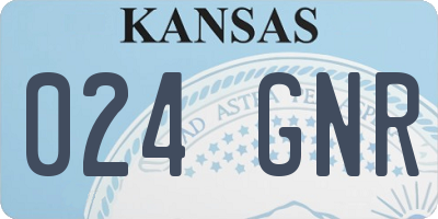 KS license plate 024GNR