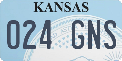 KS license plate 024GNS