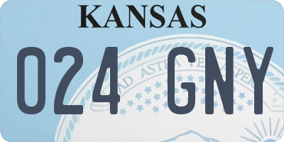 KS license plate 024GNY