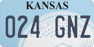KS license plate 024GNZ