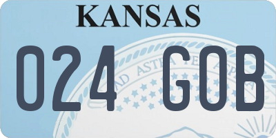 KS license plate 024GOB