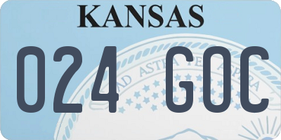 KS license plate 024GOC