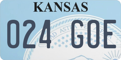 KS license plate 024GOE