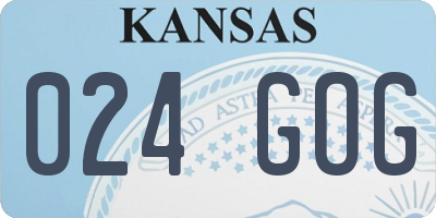 KS license plate 024GOG
