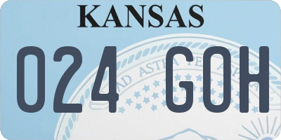 KS license plate 024GOH