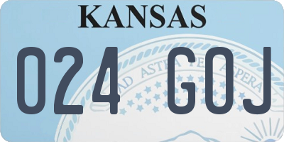 KS license plate 024GOJ