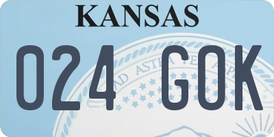 KS license plate 024GOK