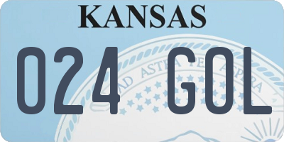 KS license plate 024GOL
