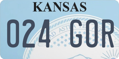 KS license plate 024GOR
