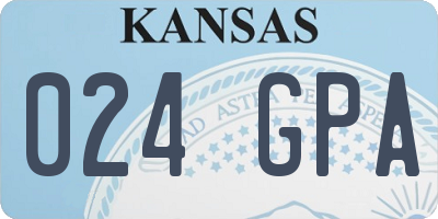 KS license plate 024GPA