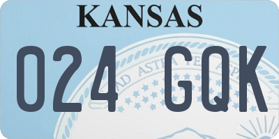 KS license plate 024GQK