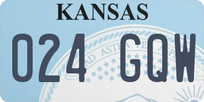 KS license plate 024GQW