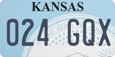 KS license plate 024GQX