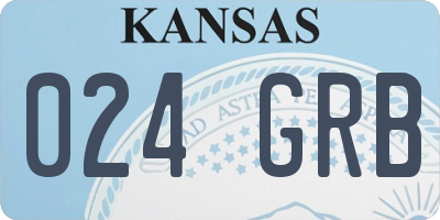 KS license plate 024GRB