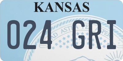 KS license plate 024GRI