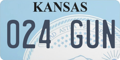 KS license plate 024GUN