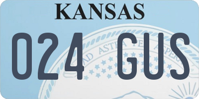KS license plate 024GUS