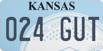 KS license plate 024GUT