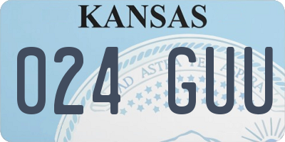 KS license plate 024GUU