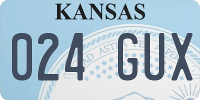 KS license plate 024GUX