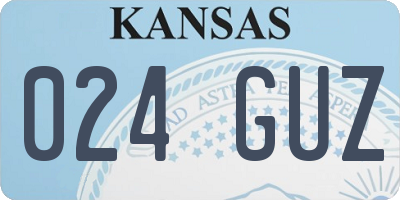 KS license plate 024GUZ