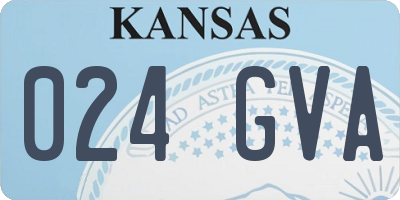 KS license plate 024GVA