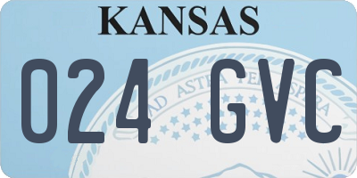 KS license plate 024GVC