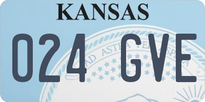 KS license plate 024GVE