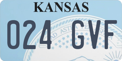 KS license plate 024GVF
