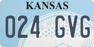 KS license plate 024GVG