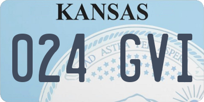 KS license plate 024GVI