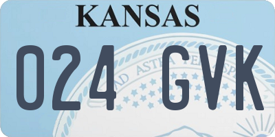 KS license plate 024GVK