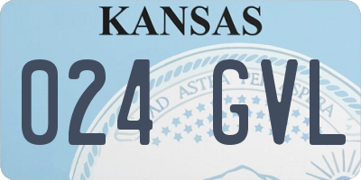KS license plate 024GVL