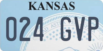 KS license plate 024GVP