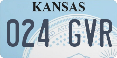 KS license plate 024GVR