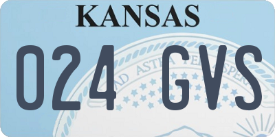 KS license plate 024GVS