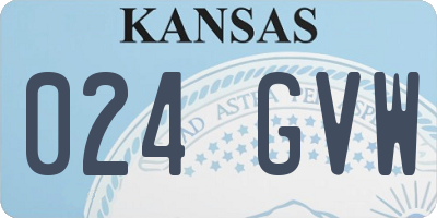 KS license plate 024GVW