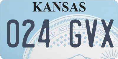 KS license plate 024GVX