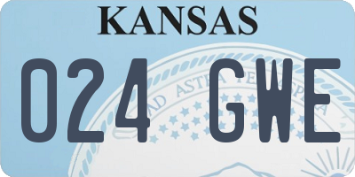 KS license plate 024GWE