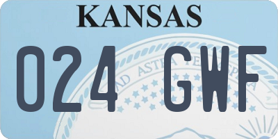 KS license plate 024GWF
