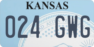 KS license plate 024GWG