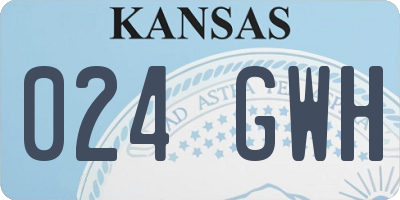 KS license plate 024GWH