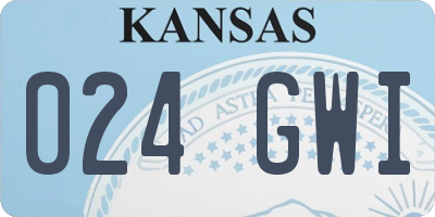 KS license plate 024GWI