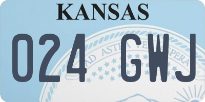 KS license plate 024GWJ