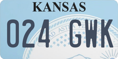 KS license plate 024GWK