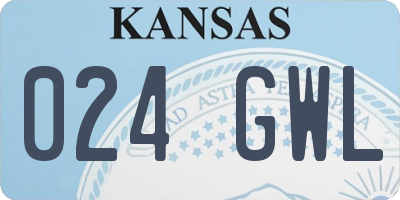 KS license plate 024GWL
