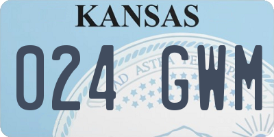 KS license plate 024GWM