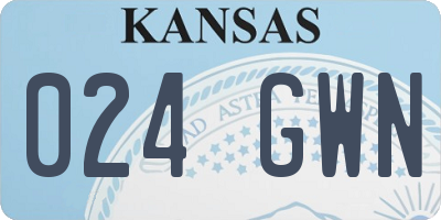 KS license plate 024GWN