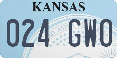 KS license plate 024GWO