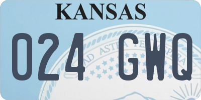 KS license plate 024GWQ